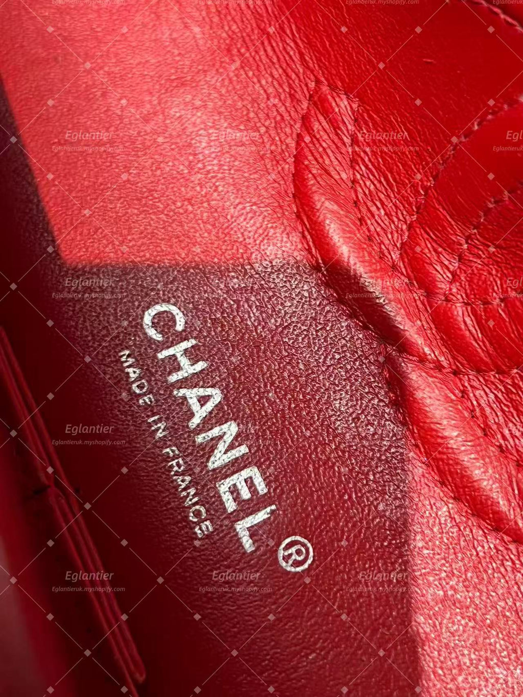Chanel Timeless Classic double flap red lambskin medium