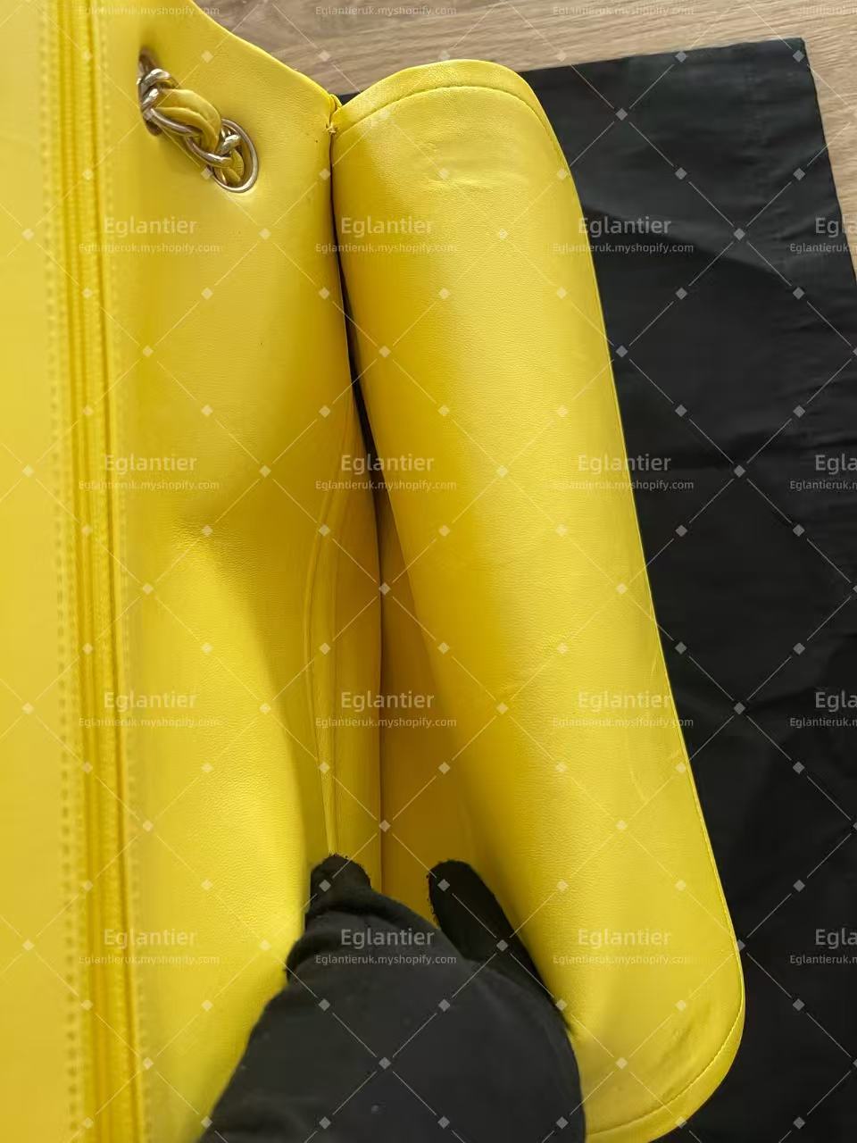 Chanel Timeless Classic double flap jumbo lambskin gold harware yellow