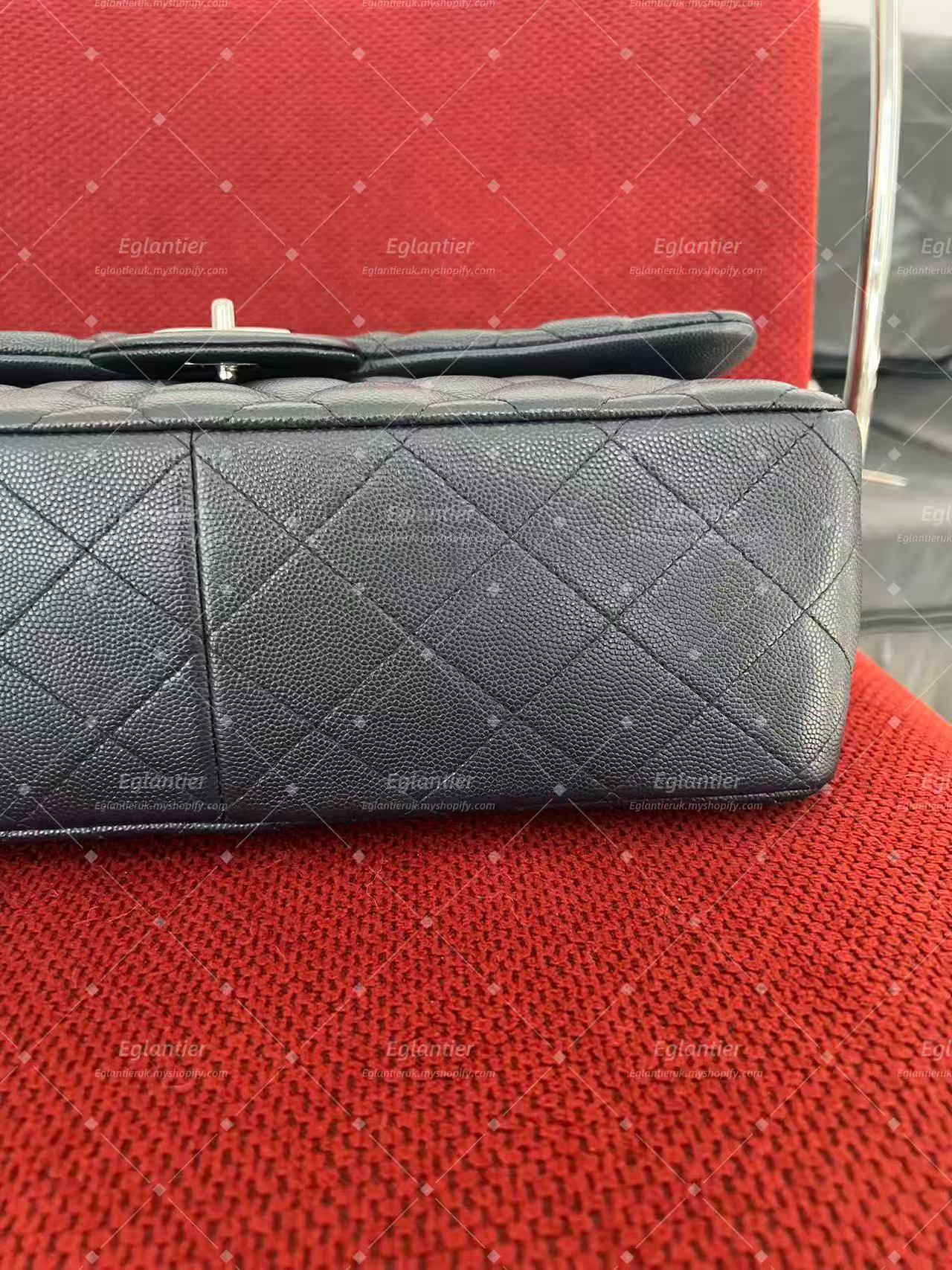 Chanel Timeless Classic double flap bag jumbo black caviar