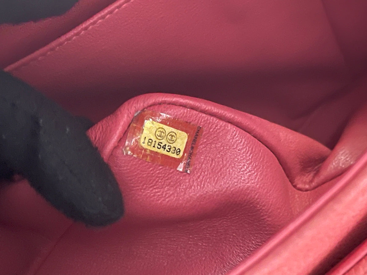 Chanel double flap bag red caviar jumbo silver gold hardware