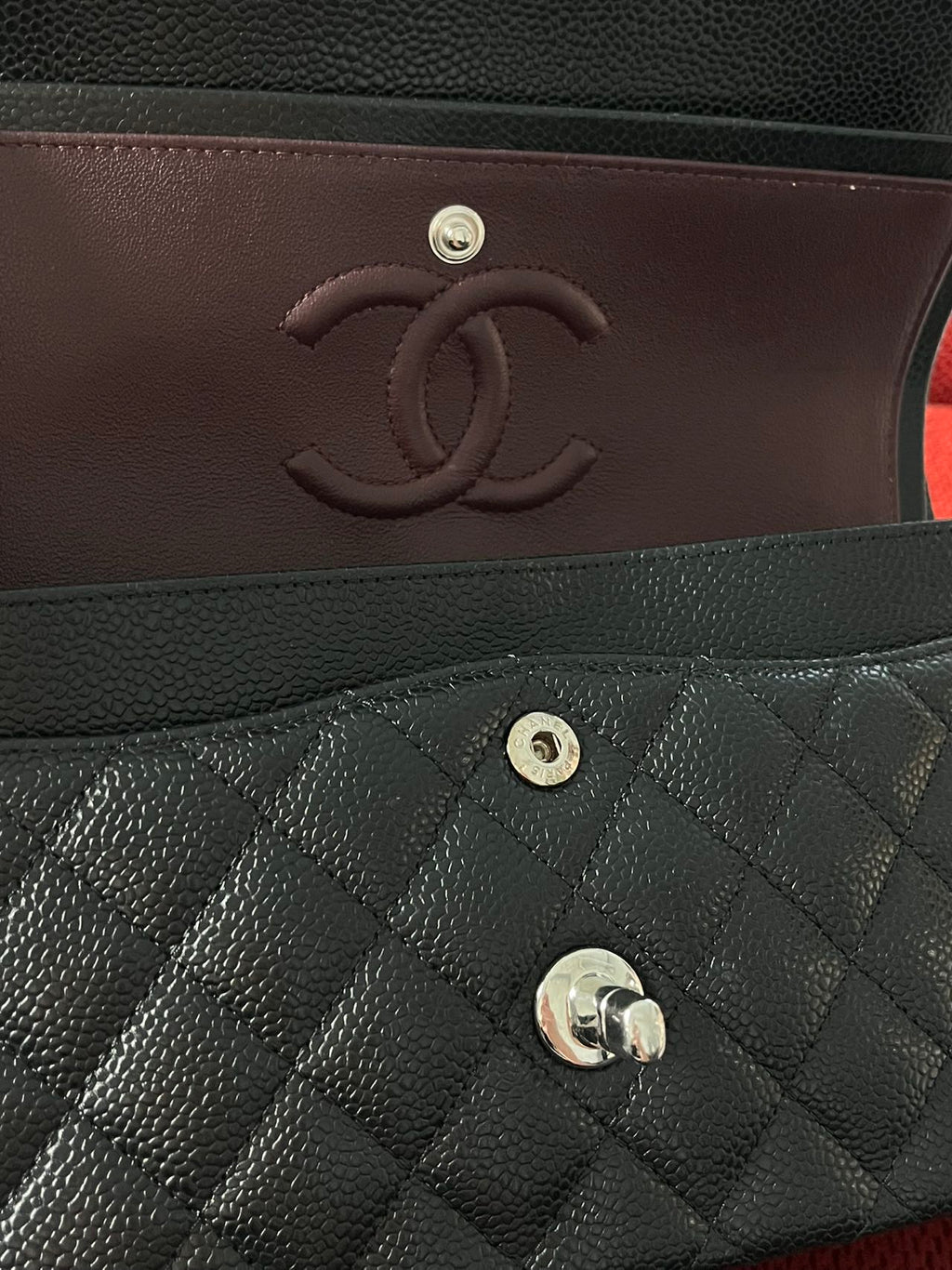 Chanel Timeless Classic Double Flap | small| Black Caviar | silver Hardware | Pre-Owned|microchip year 2023