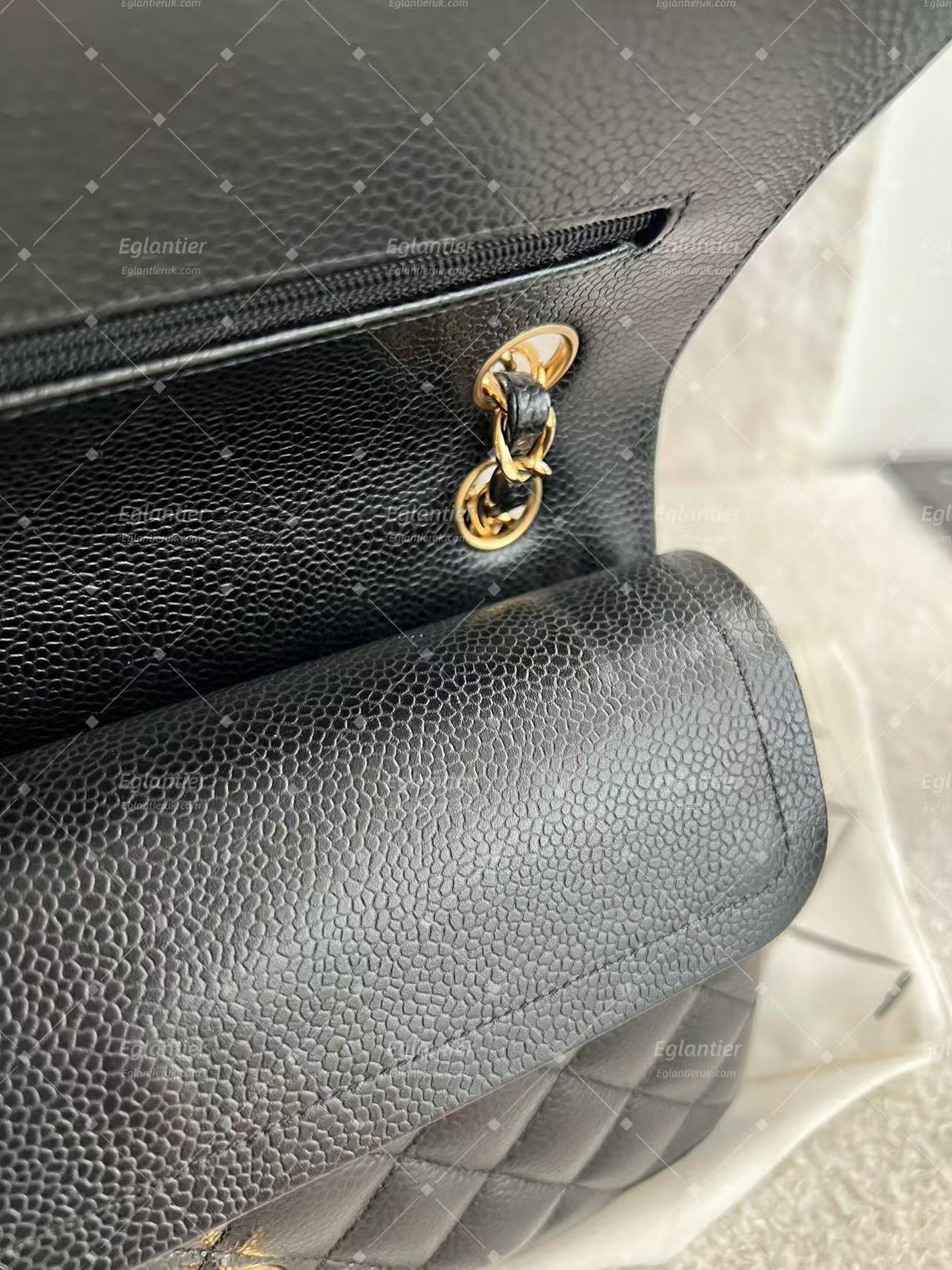 Chanel Classic Double Flap Bag | Small | Caviar Leather | Pre-Owned| ID Card receipt