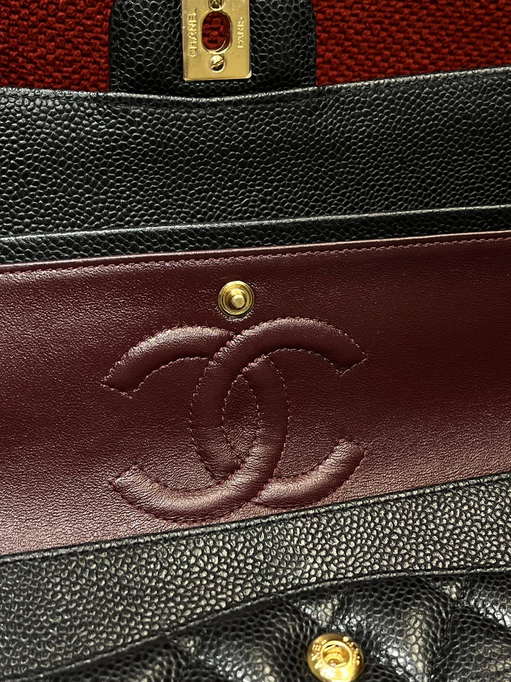 Chanel Timeless Classic Double Flap | Medium | Black Caviar | Gold Hardware | Pre-Owned|