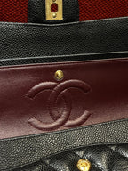 Chanel Timeless Classic Double Flap | Medium | Black Caviar | Gold Hardware | Pre-Owned|