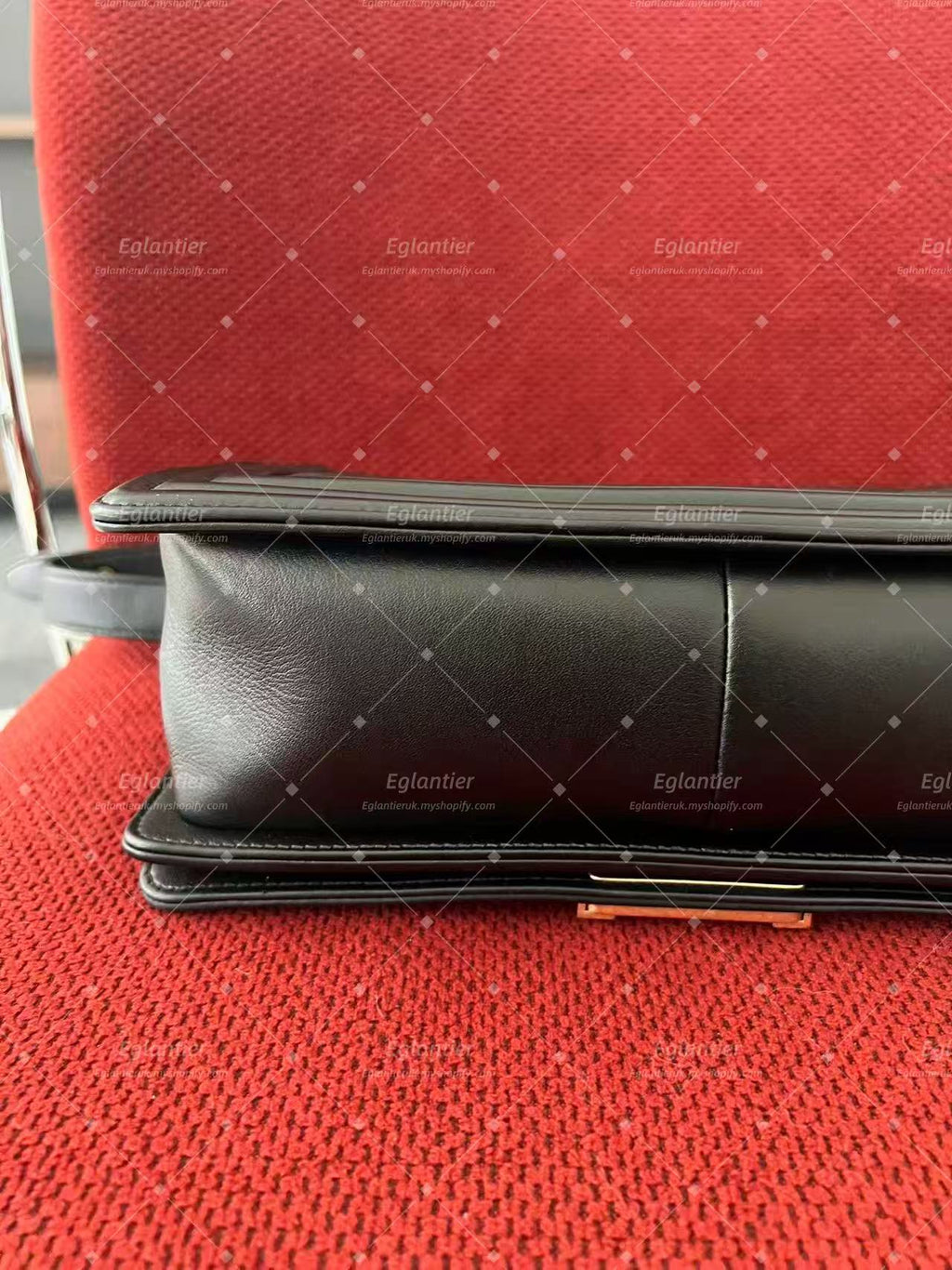 Chanel Leboy flap bag black lambskin medium gold hardware