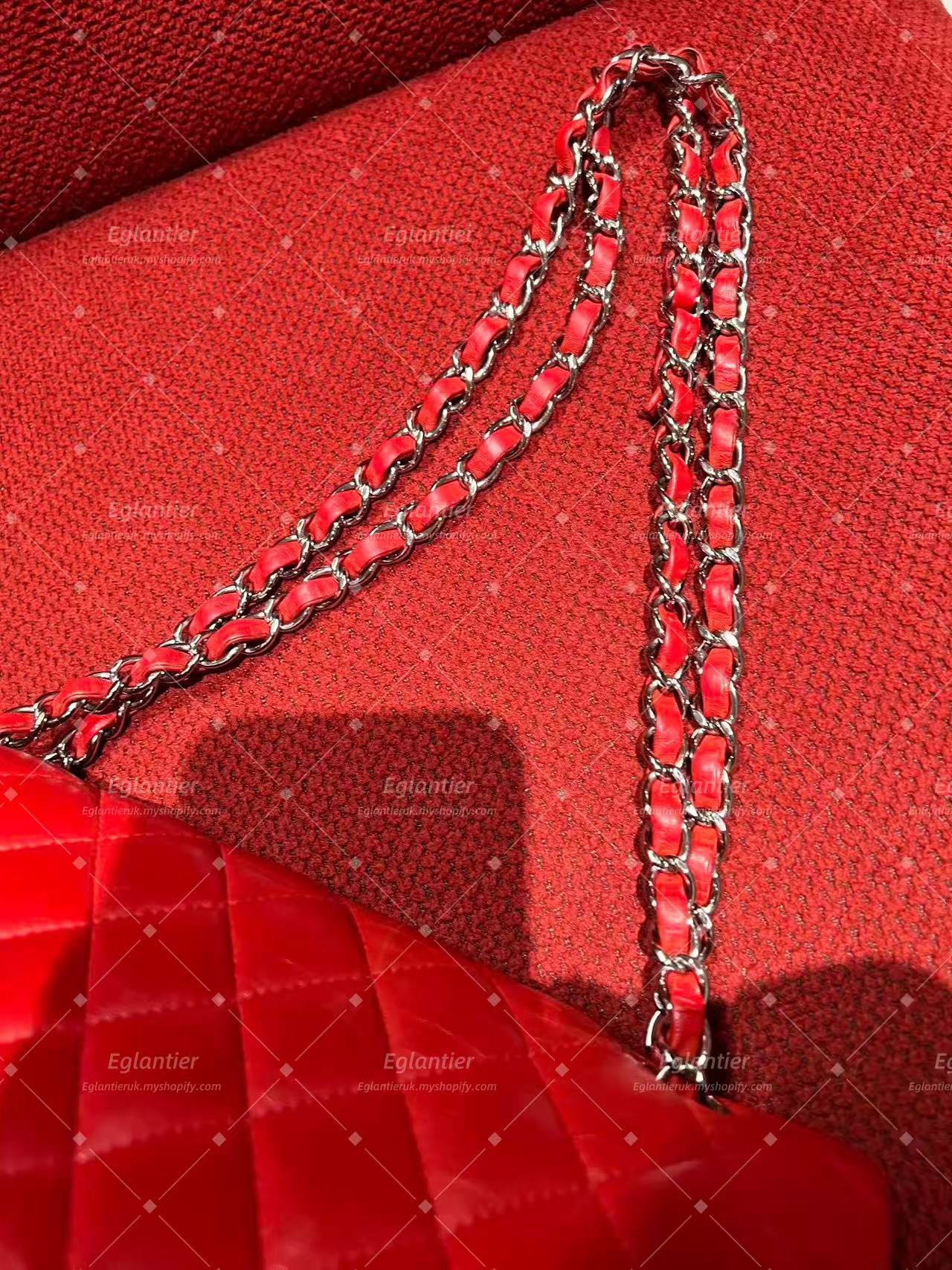 Chanel Timeless Classic double flap red lambskin medium