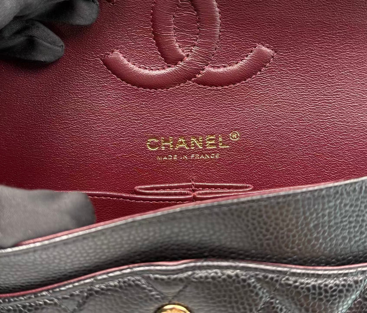 Chanel Timeless Classic Double Flap | Medium | Black Caviar | Gold Hardware | Microchip | Pre-Owned