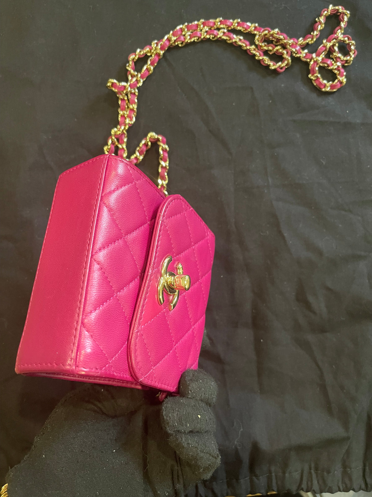 chanel small bag gold hardware pink