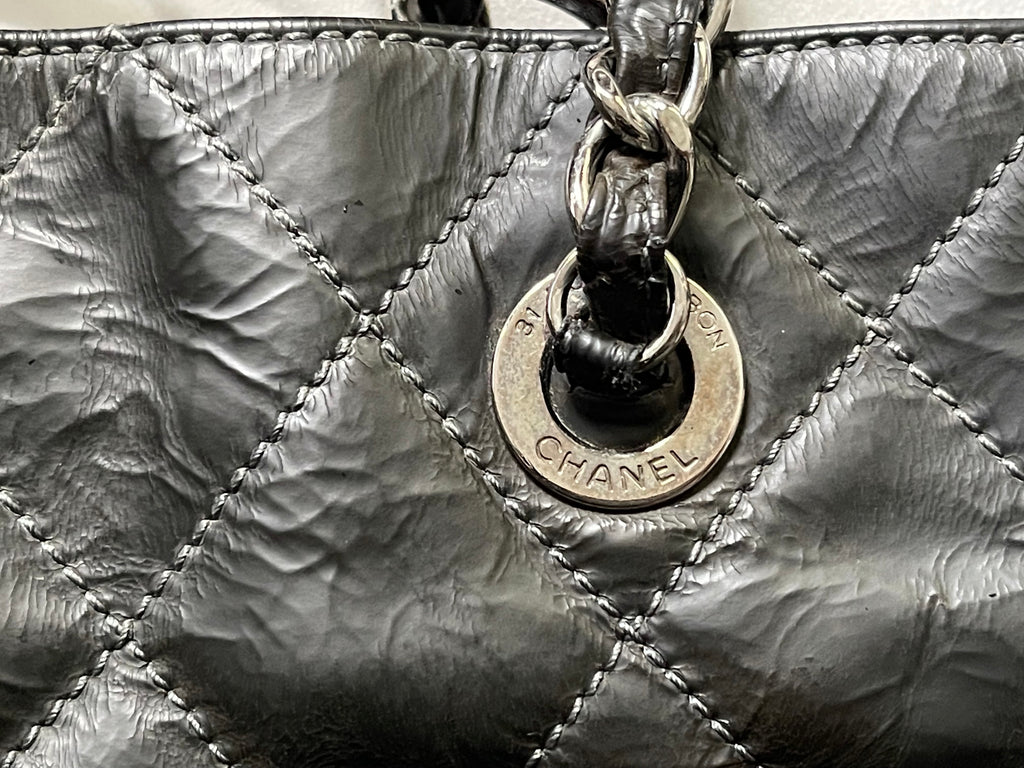 chanel CC shopping tote bag