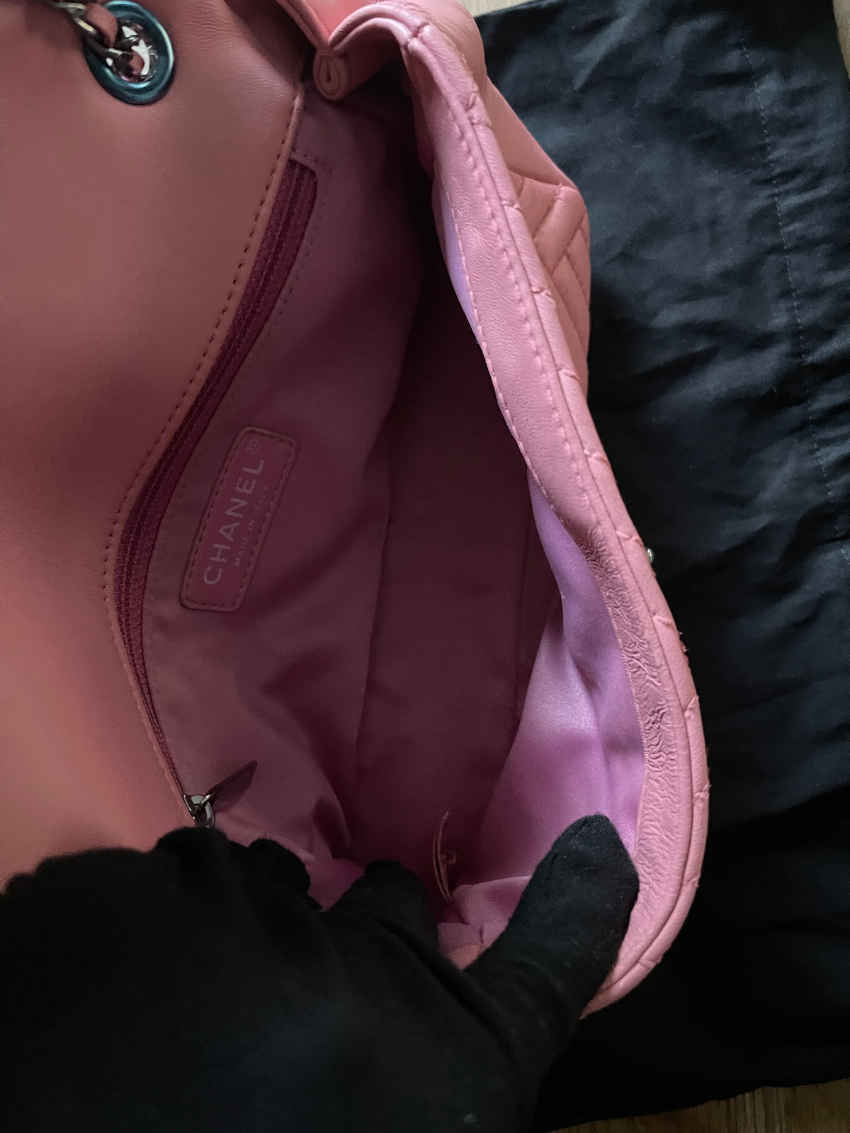 chanel flap bag pink medium lambskin