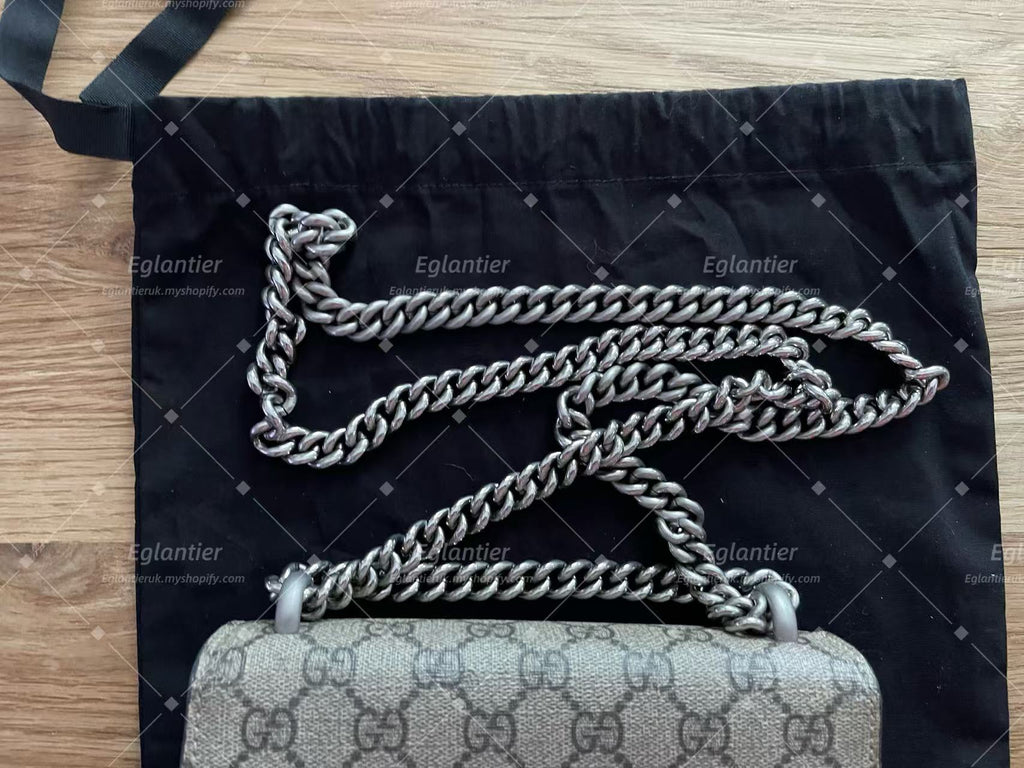 Gucci Dionysus GG Shoulder Bag Small Beige/Ebony Canvas