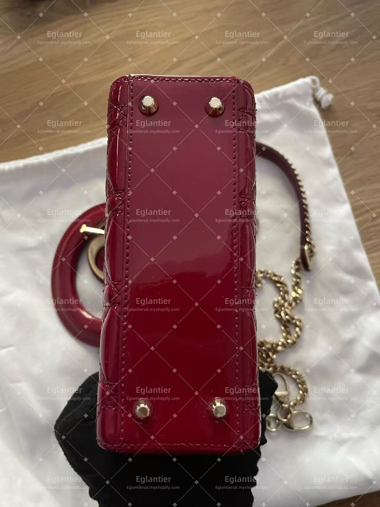 Lady dior mini red bag-pre-owned bag