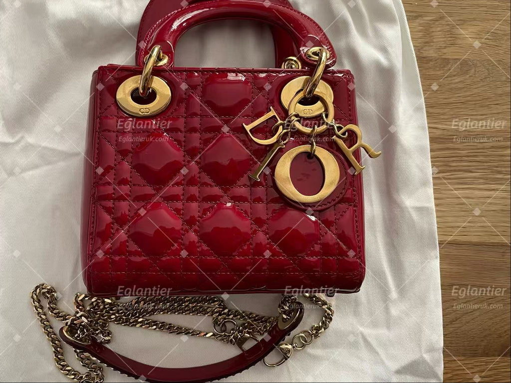 Dior Lady Dior Mini Bag | Red | Pre-Owned