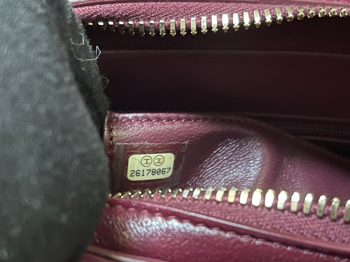 chanel flap bag red caviar leather