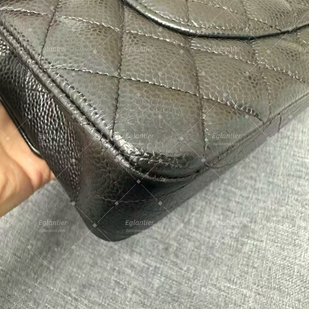 Chanel Timeless Classic Double Flap | Medium | Black Caviar | Gold Hardware | Pre-Owned| ID CARD