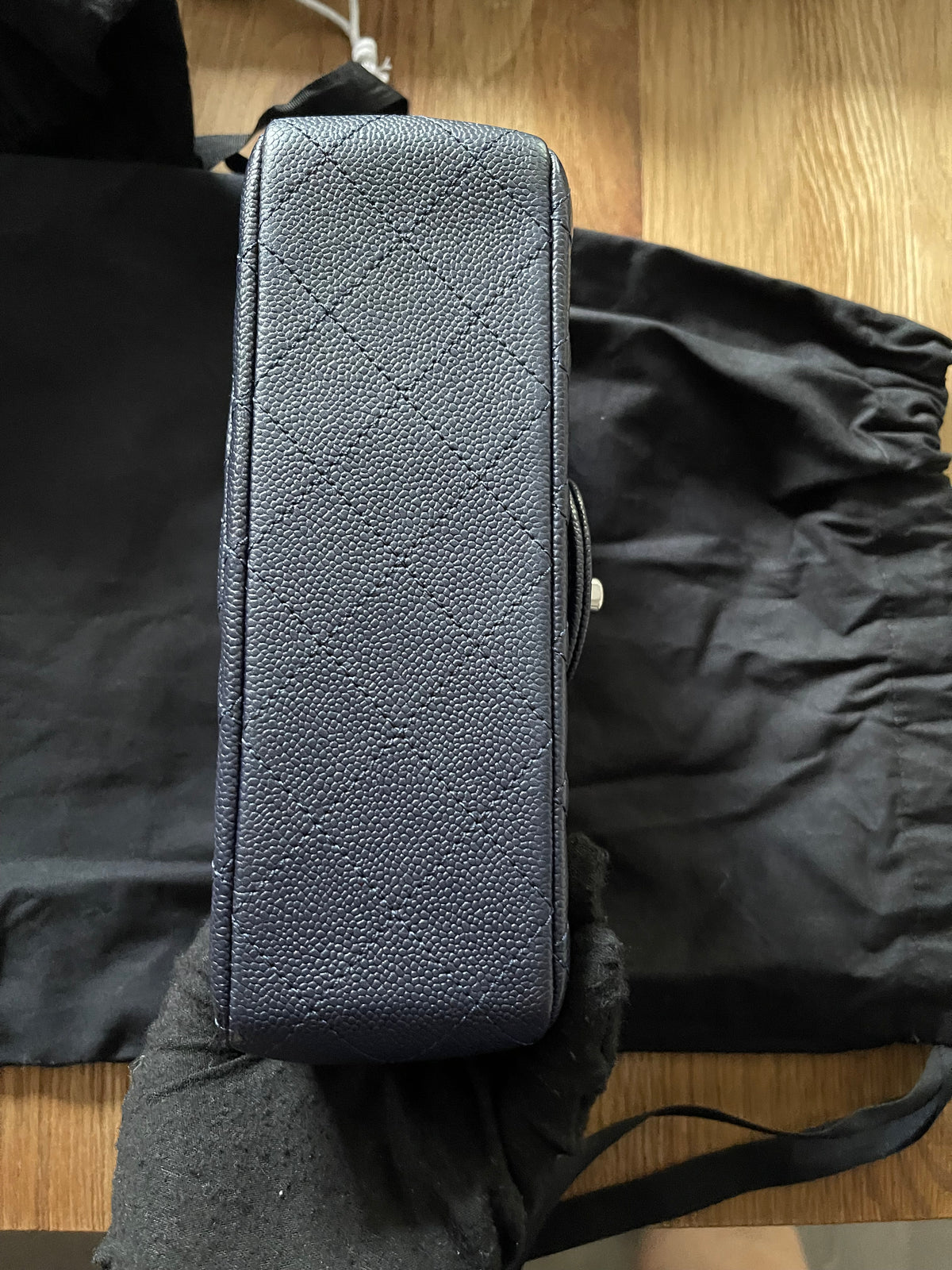 Chanel Timeless Classic Double Flap | mini | Blue Caviar | Silver Hardware | Pre-Owned |