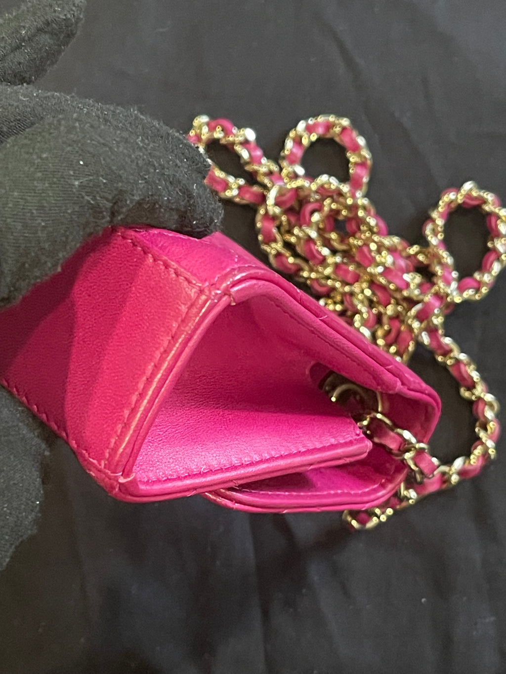 chanel small bag gold hardware pink