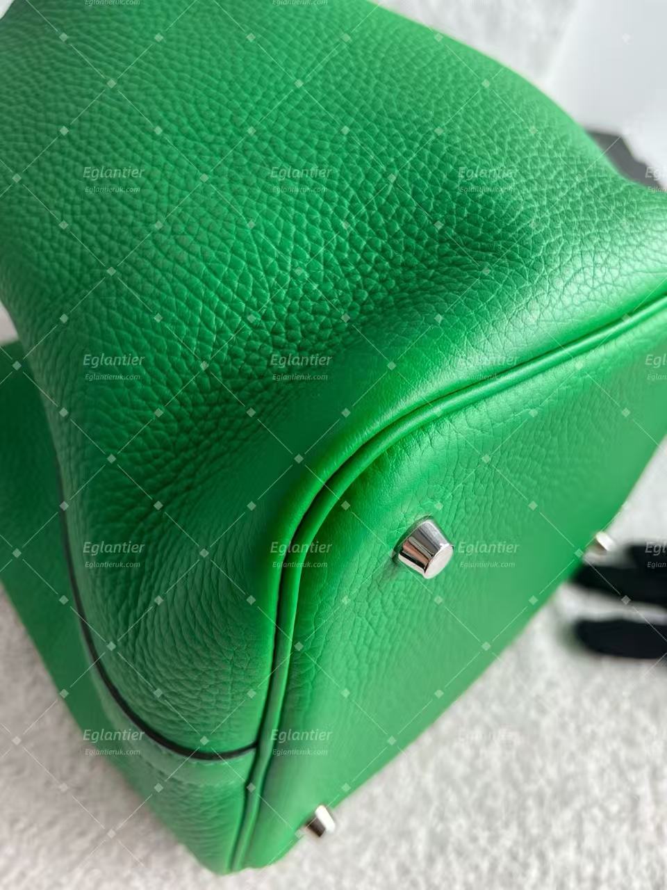 Hermès Picotin Lock 22 Green  Leather Palladium Hardware | Authentic Pre-Owned