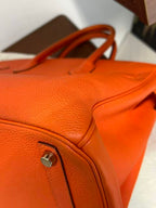 Hermès Birkin 30 Orange H Togo Leather Gold Hardware | Authentic Pre-Owned