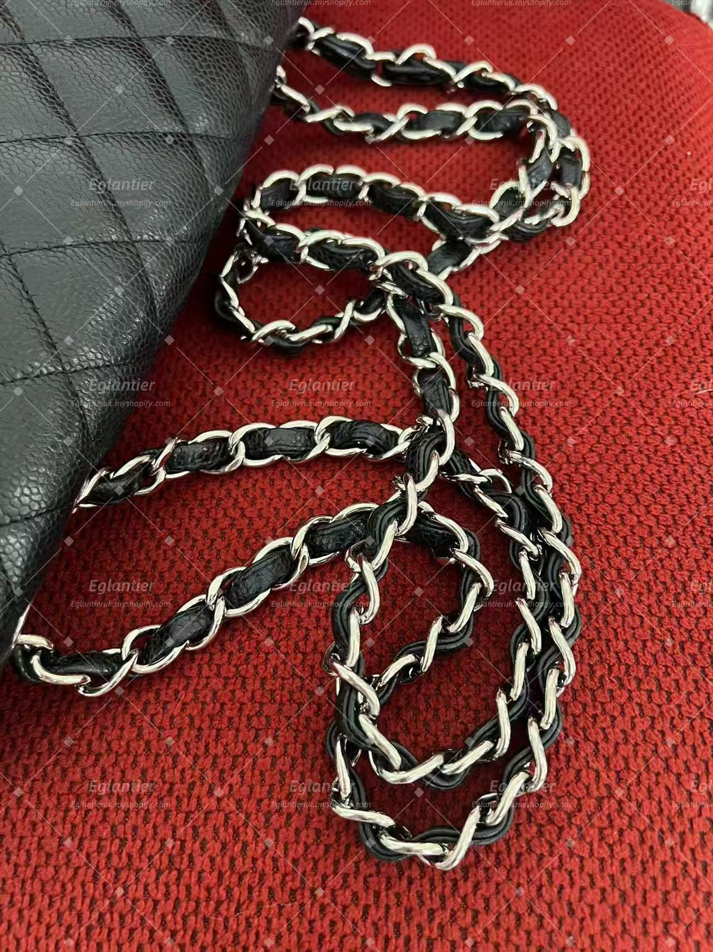 Chanel Timeless Classic single flap bag caviar black jumbo