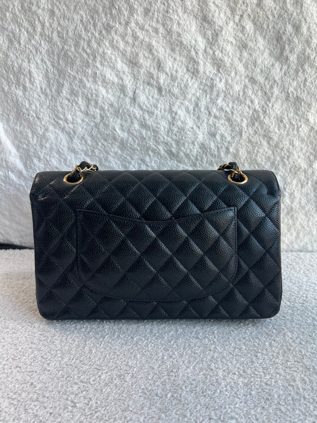 Chanel Timeless Classic Double Flap | Medium | Black Caviar | Gold Hardware | Microchip | Pre-Owned