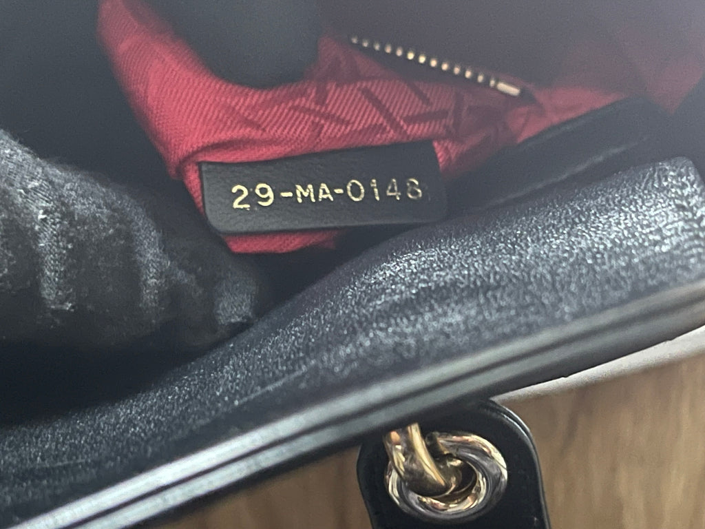 lady dior small black lambskin silver hardware