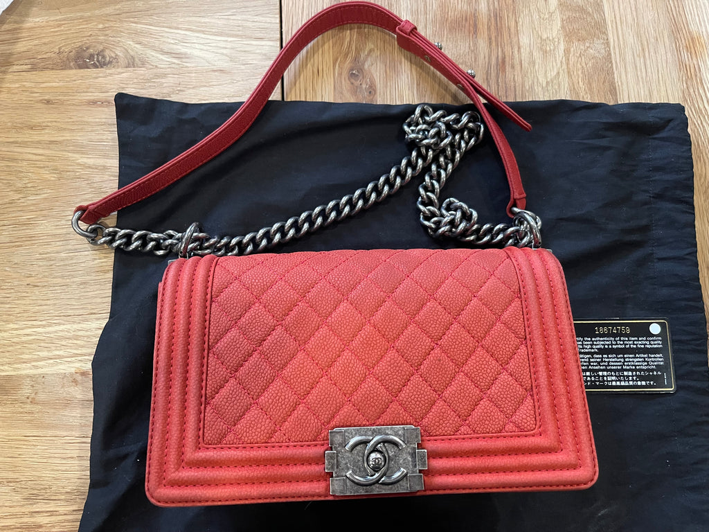 chanel leboy medium pink flap bag caviar silver hardware