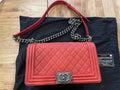 chanel leboy medium pink flap bag caviar silver hardware