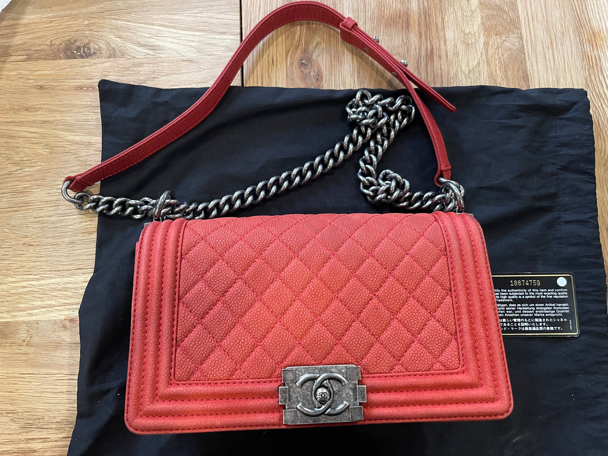 chanel leboy medium pink flap bag caviar silver hardware