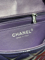 Chanel Timeless Classic flap mini rectangle patent purple