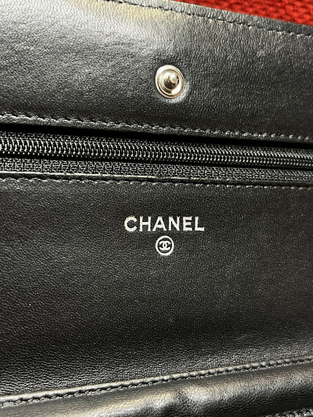 Chanel Timeless Wallet On Chain WOC lambskin silver hardware