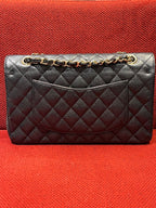 Chanel Timeless Classic Double Flap | Medium | Black Caviar | Gold Hardware | Pre-Owned|