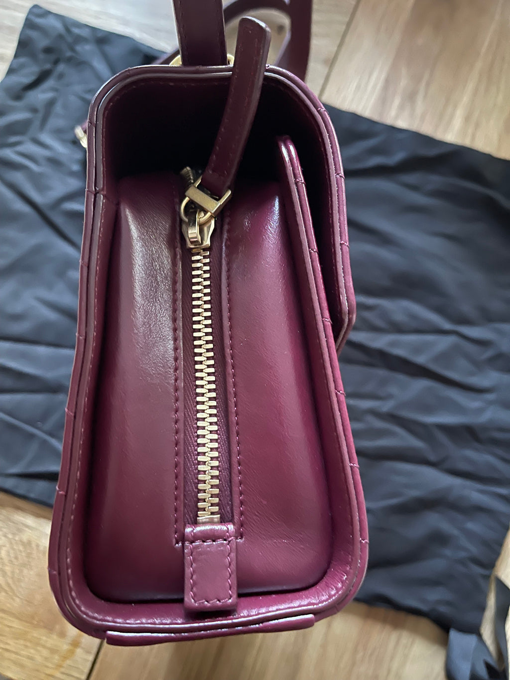 chanel flap bag red caviar leather