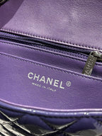 Chanel Timeless Classic flap mini rectangle patent purple