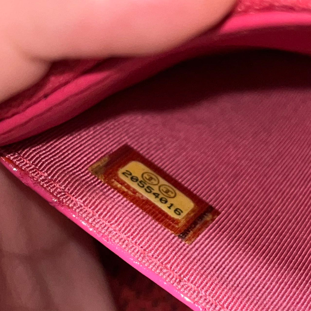 Chanel Timeless Wallet On Chain WOC pink patent leather