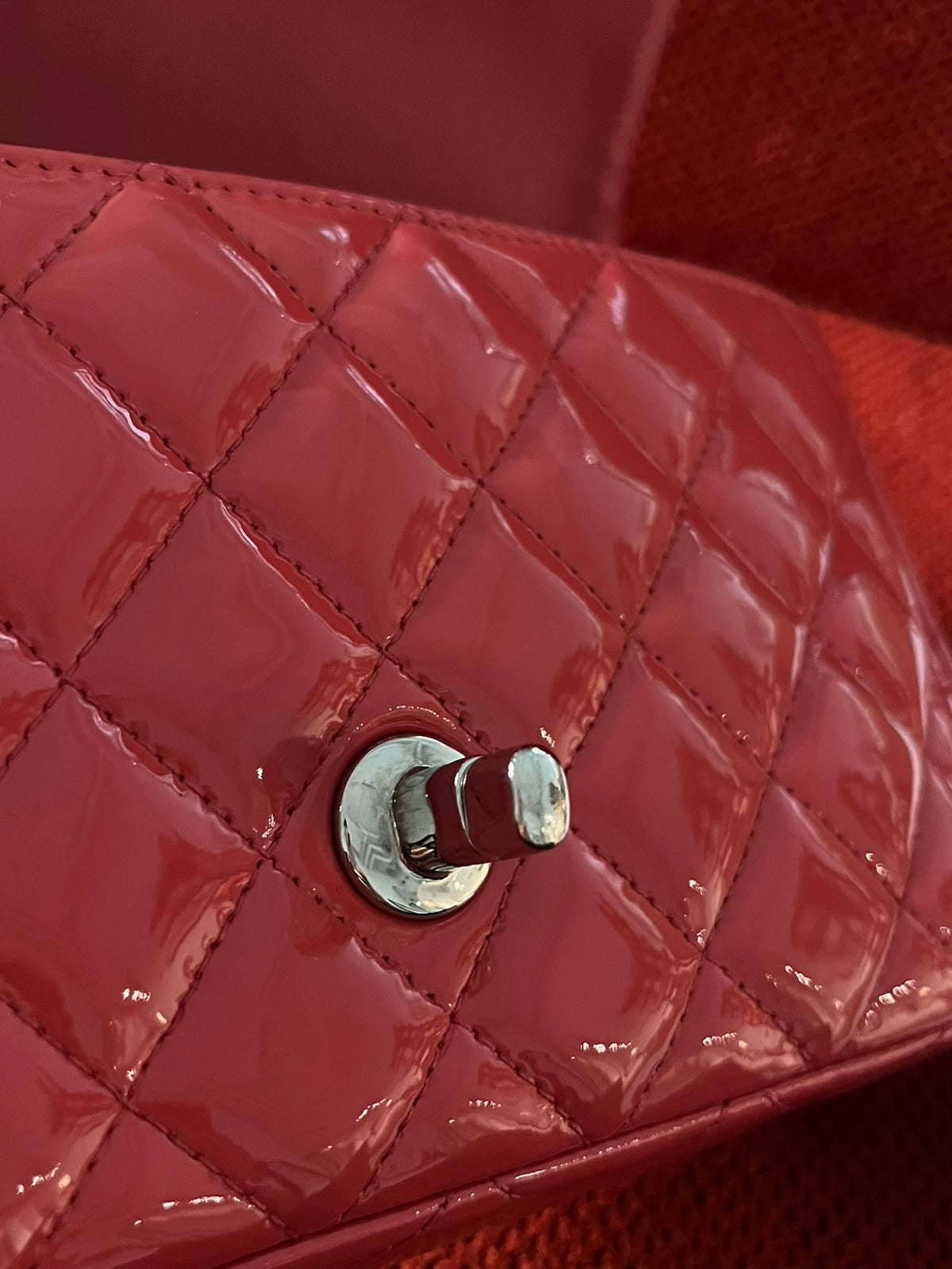 Chanel Timeless Classic flap mini rectangle patent pink