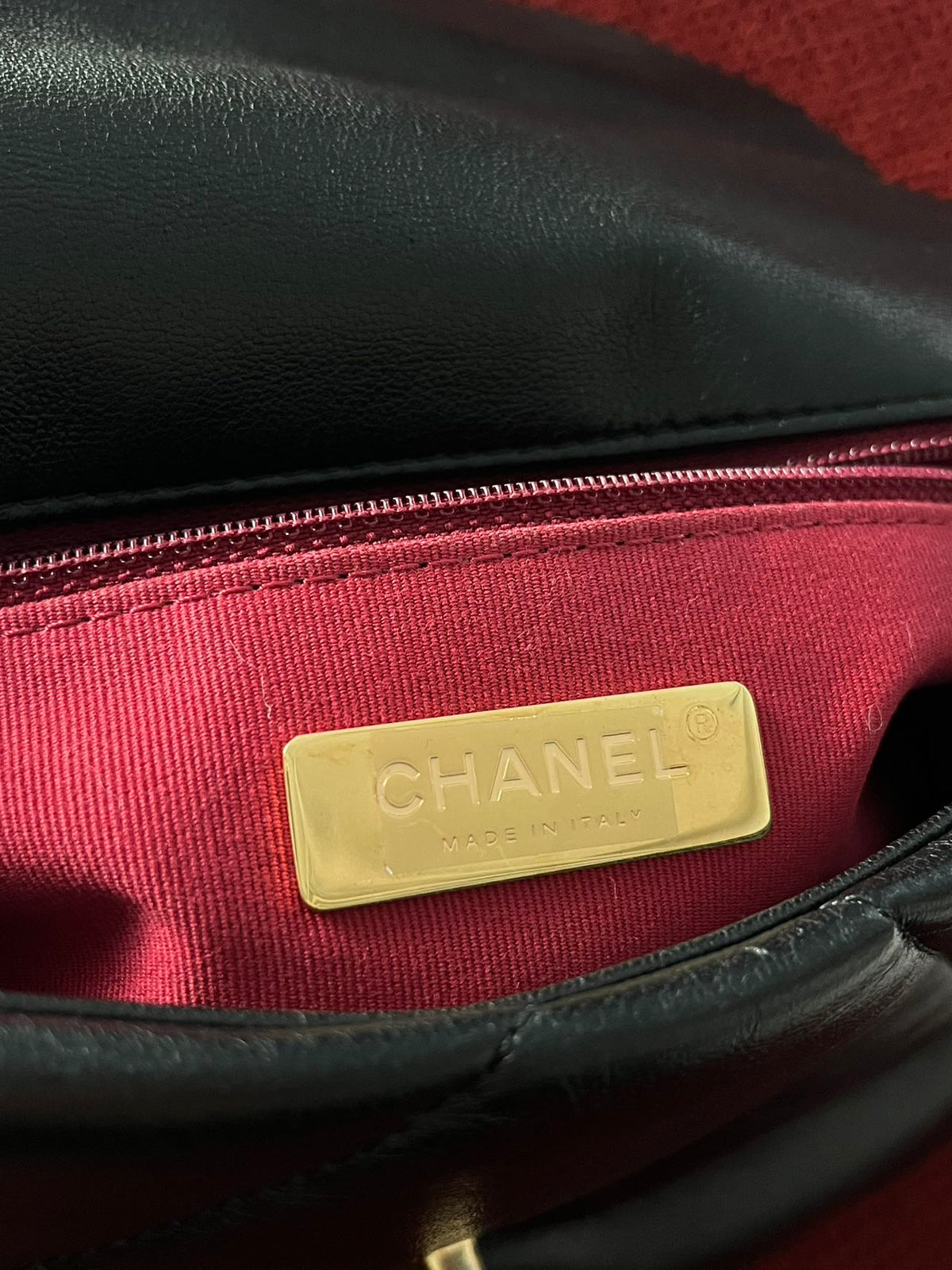Chanel 19 Flap Bag Small Black Lambskin Mixed Gold&Silver Hardware
