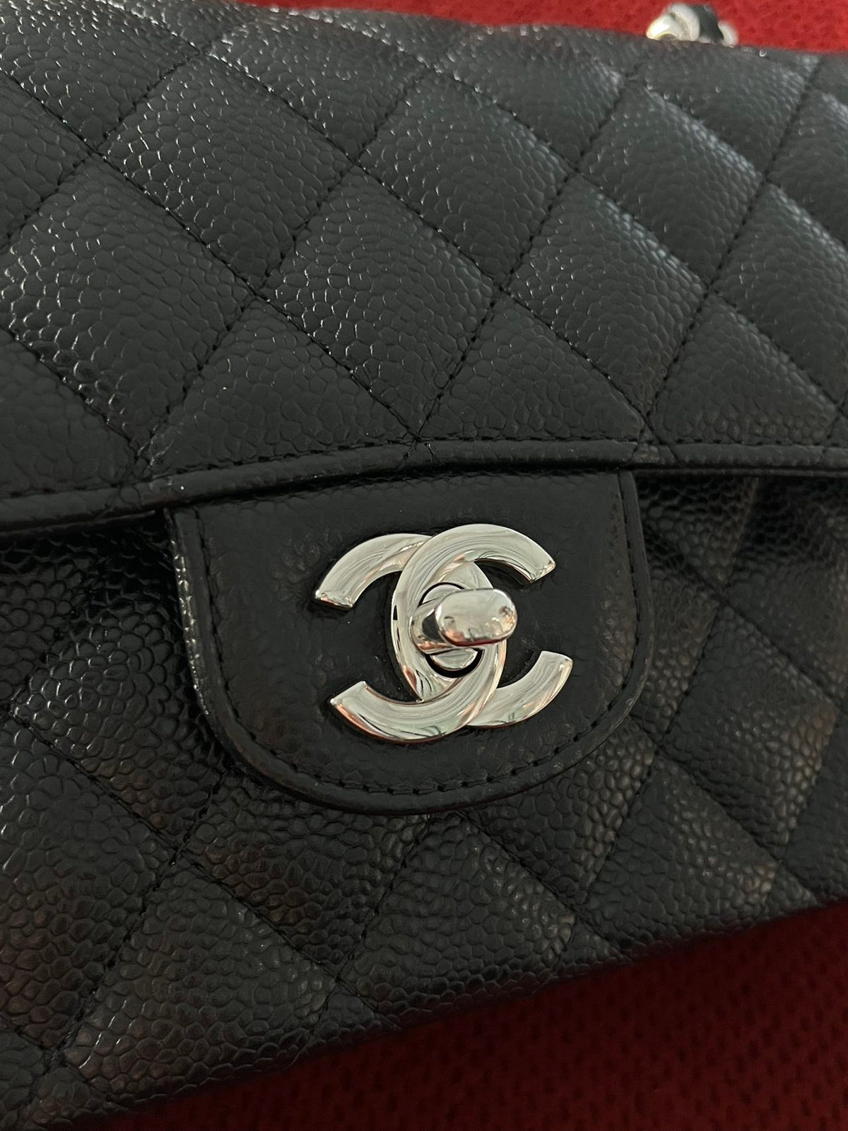 Chanel Timeless Classic Double Flap | small| Black Caviar | silver Hardware | Pre-Owned|microchip year 2023