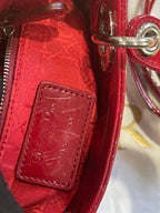 Lady dior mini red patent leather