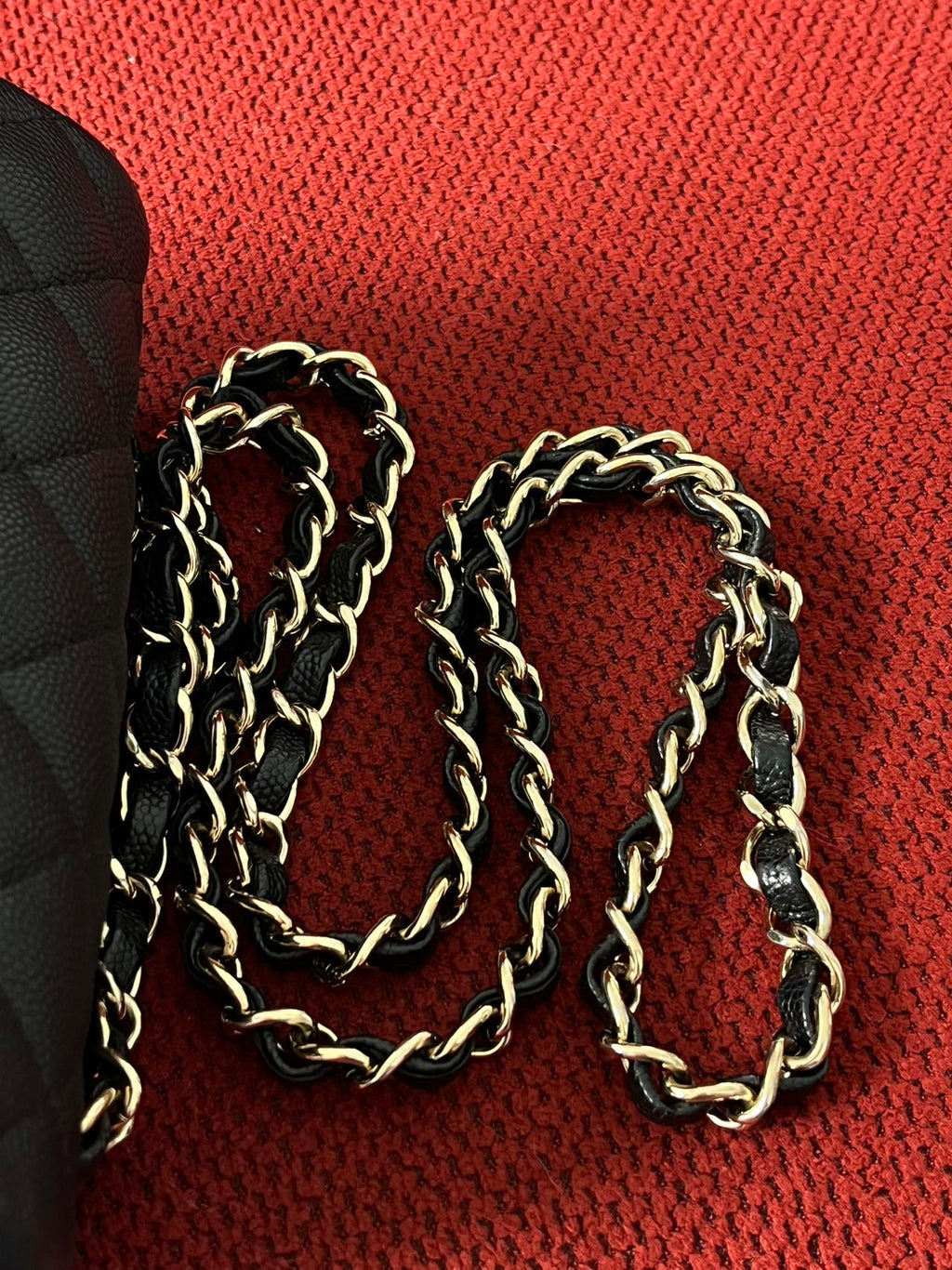 Chanel mini square flap bag caviar leather