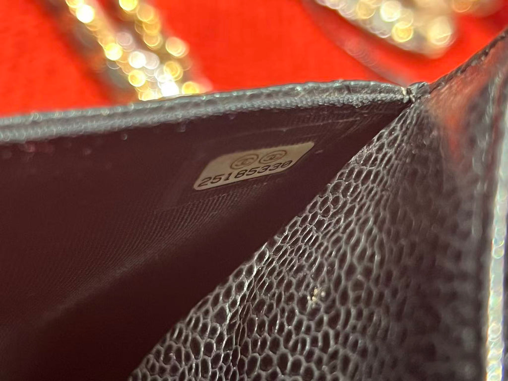 Chanel Timeless Wallet On Chain WOC caviar gold hardware