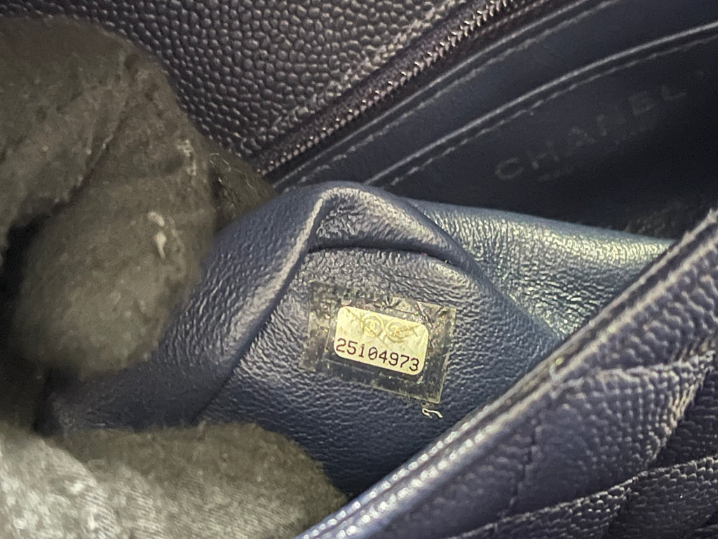 Chanel Timeless Classic Double Flap | mini | Blue Caviar | Silver Hardware | Pre-Owned |