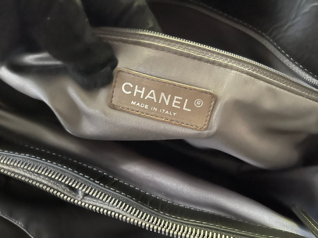 chanel CC shopping tote bag