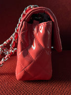 Chanel Timeless Classic flap mini rectangle patent pink
