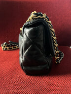 Chanel 19 Flap Bag Small Black Lambskin Mixed Gold&Silver Hardware