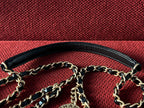 Chanel small hobo bag black crinkled calfskin gold hardware