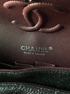 Chanel Timeless Classic Double Flap | small| Black Caviar | silver Hardware | Pre-Owned|microchip year 2023