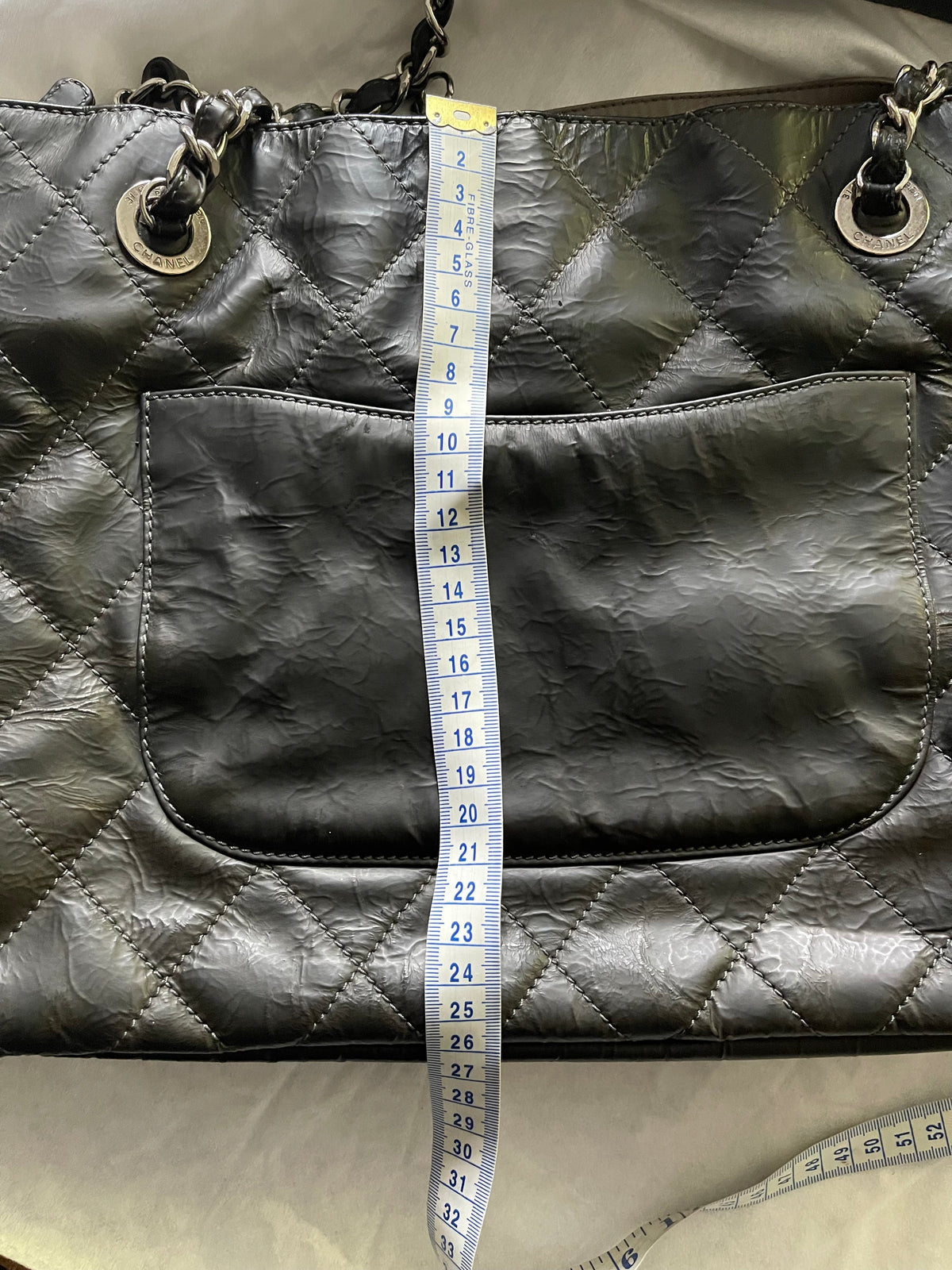 chanel CC shopping tote bag