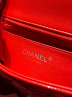 Chanel Timeless Classic flap mini rectangle patent red