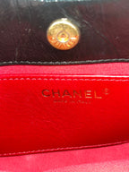 Chanel small hobo bag black crinkled calfskin gold hardware
